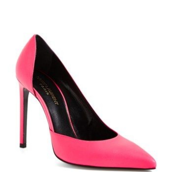 Saint laurent Paris D'Orsay Calfskin Leather Heels - Picture 1 of 15